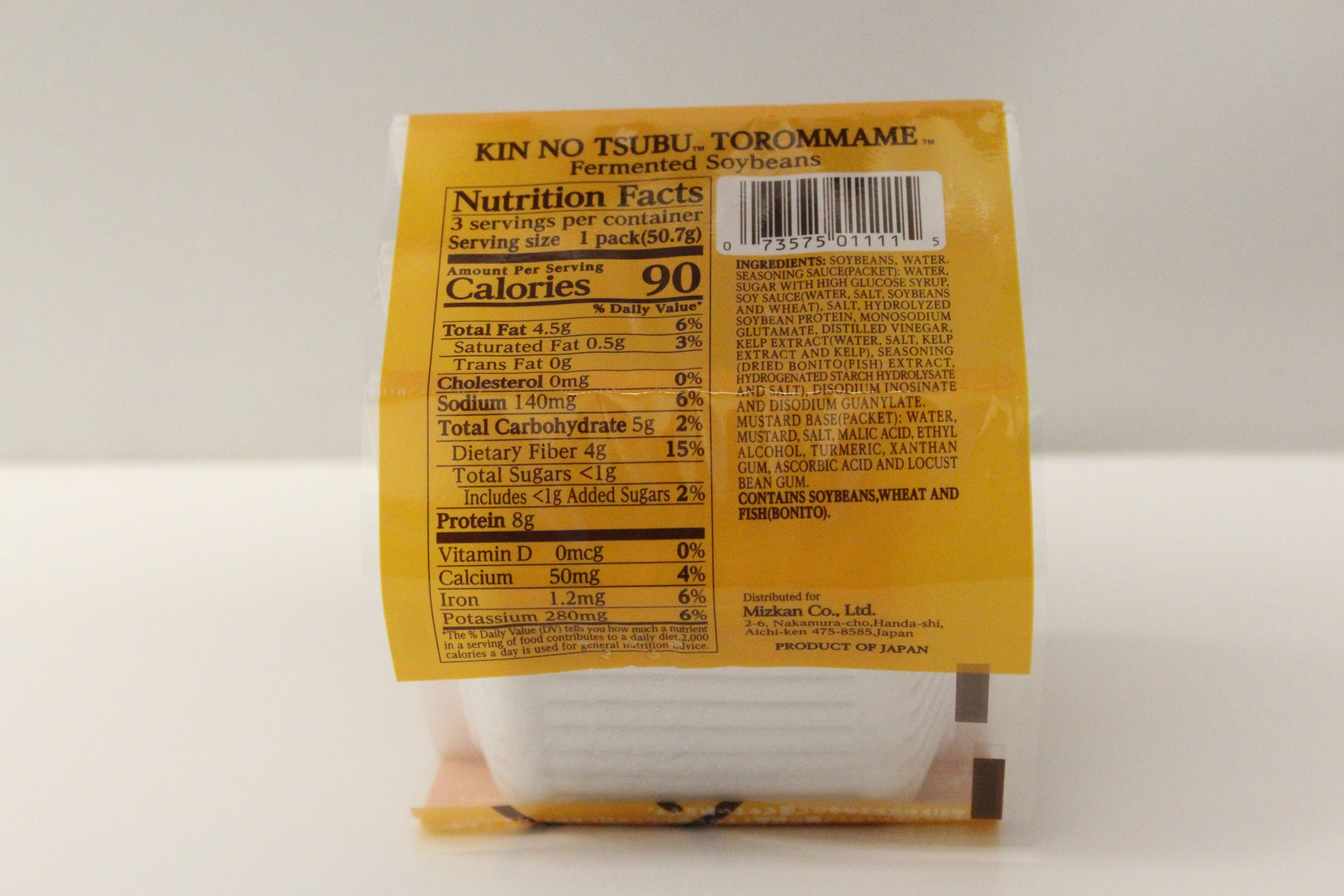 MIZKAN KINTSUBU TOROMAME(YELLOW) NATTO 3P 4.76 OZ | Cutie - Mesa